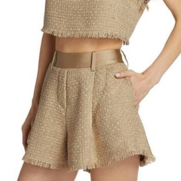 Pants - THE FEMM Women's Tan Tweed Morgan Shorts Size Newly